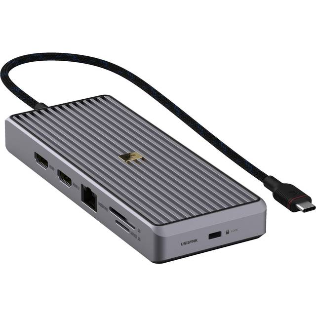 Unisynk 12-portars 8K 100W USB-C hubb (grå)