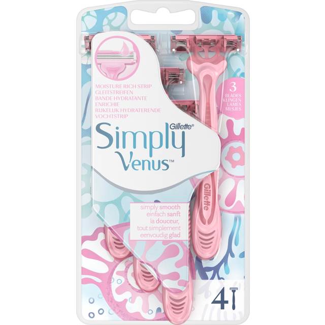Gillette Venus Simply Venus 3 Disposable Razors Pack Of 4 16 st