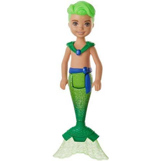 Barbie Dreamtopia Chelsea Merboy Doll with Green Hair and Tail GJJ91