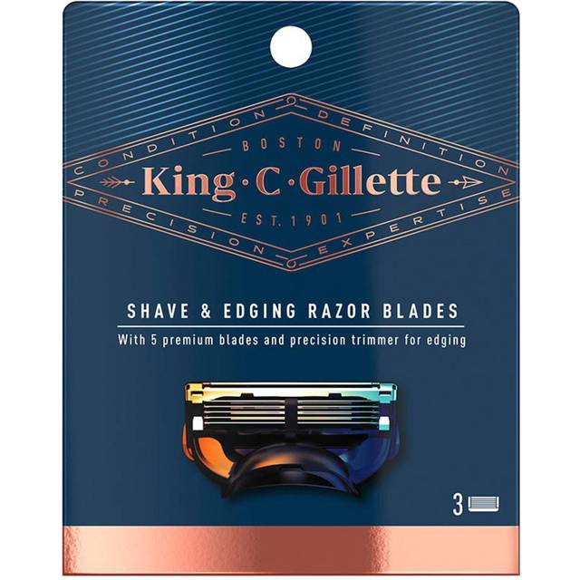 Gillette King Shave & Edging Razor Blades   3 stk.