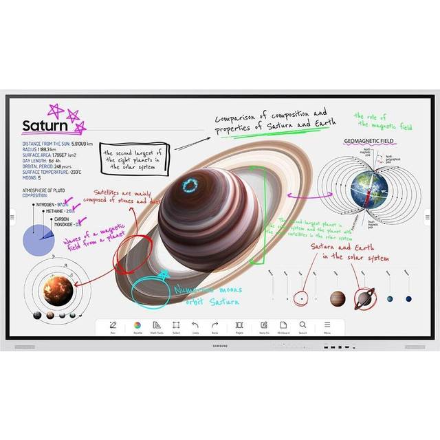 Samsung Flip Pro WM75B - 75 Diagonal klasse WMB Series LED-bagbelyst LCD paneldisplay - interaktiv - med berøringsskærm (multi-berøring) - Tizen OS