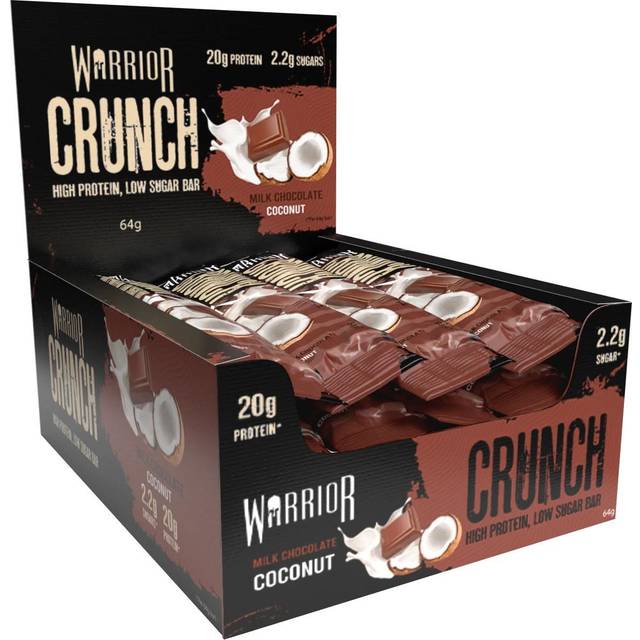Warrior - Crunch Bar, Milk Chocolate Coconut - 12 bars