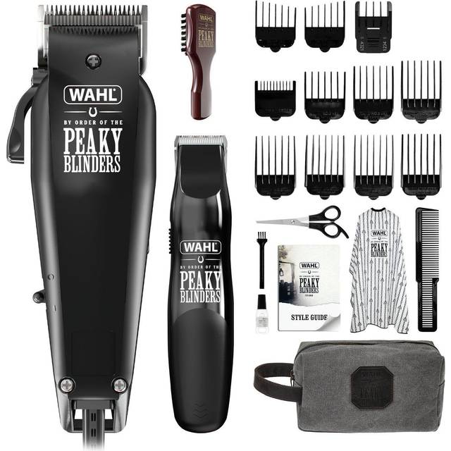 and Peaky Blinders Clipper & Beard Trimmer Gift Set, Corded Hair Clippers for Men, Head Shaver, Beard Trimmers, Stubble Trimming, Barber Brush, Hair