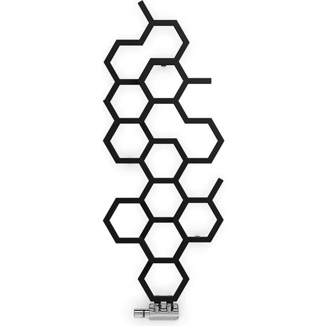 Terma Radiator, Hex 1220/486, Soft 9005 (Matt Black), Black