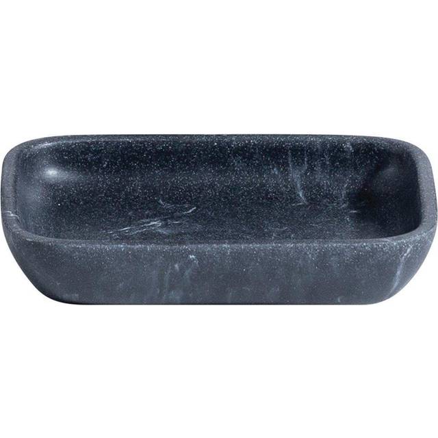 Octavia Grey Marble Effect Rectangular Soap Dish - Grey