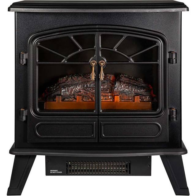 Russell Hobbs Black Electric Stove Fire 1.85KW - 56.5 x 50.6 x 30.8cm