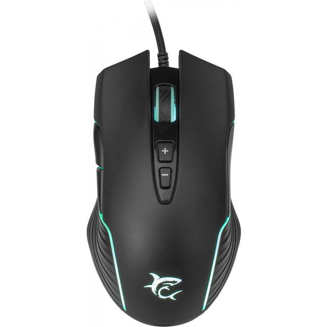 White Shark GM-5003 AZARAH, Ambidextrous, Optisk, USB Type-A, 6400 dpi, Sort