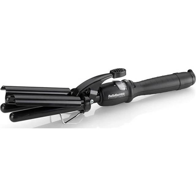 BaByliss Pro Porcelain Triple Barrel Waver Tong - Black
