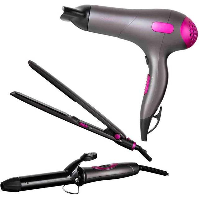 Gift Set Dryer, Curler, Straightener - Black