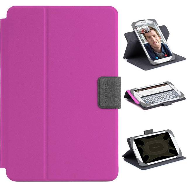 SafeFit Universal 7-8-Inch 360-Degree Rotating Tablet Case, Pink (THZ64308GL)
