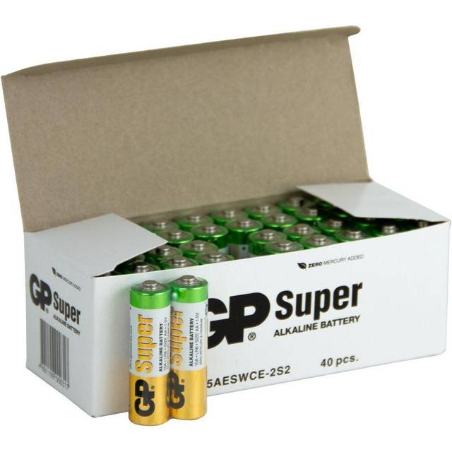 GP Super Alkaline AA/LR6 batteri, 40-pk