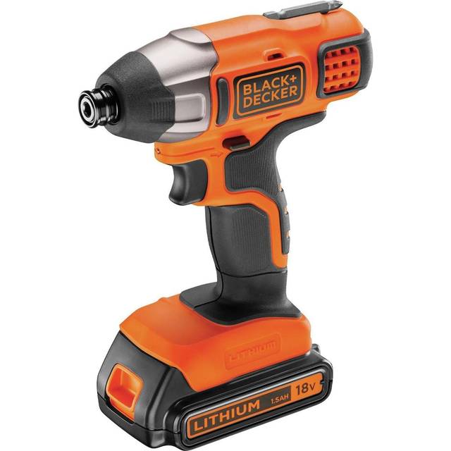Black and Decker BDCIM18 18v Cordless Impact Driver 1 x 1.5ah Li-ion Battery Charger No Case
