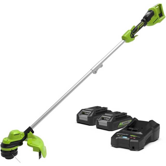 Greenworks 48V (2 x 24V) Cordless Grass Trimmer with 2 X24V 2AH Battery and Char