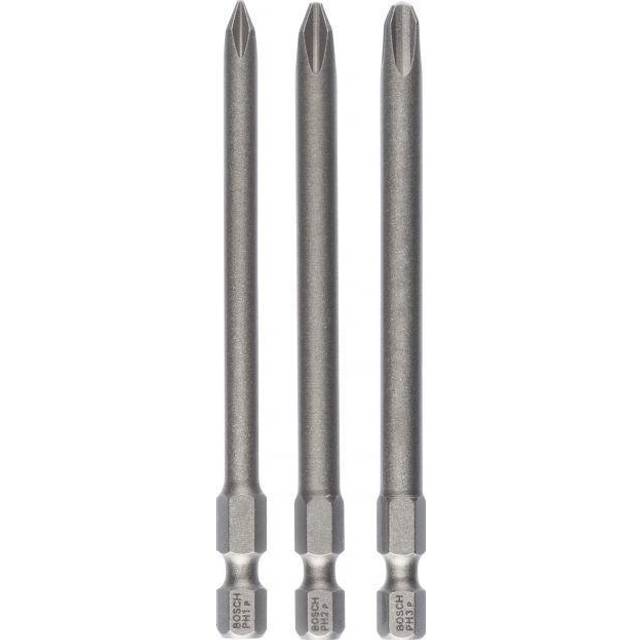 Bosch 3 Piece 89mm Long Phillips Screwdriver Bit Set