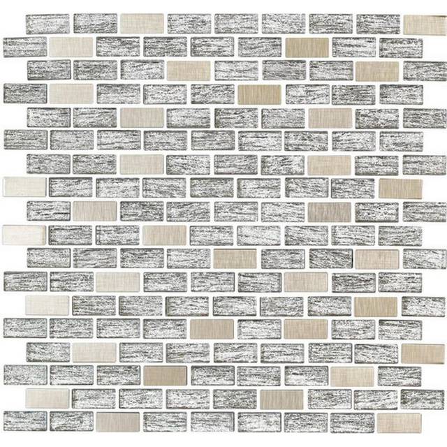 House of Mosaics Elysee Rose Gold Mosaic Tile Sheet - Cream - 29.7 x 28.4cm