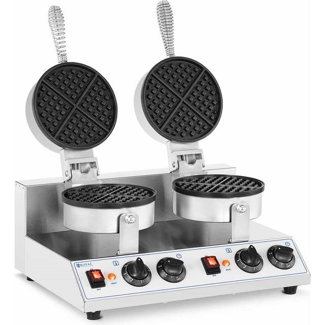 Royal Catering Dual round waffle maker- 2,600 W RC-WMD01