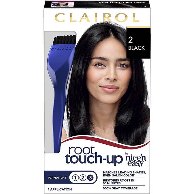 Clairol Root Touch-Up by Nice'n Easy Permanent Hair Dye  2 Black Hair Color  Pack of 1