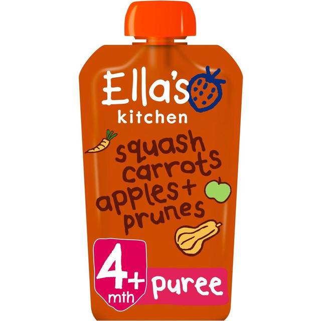 Ella's Kitchen Squash Morot Äpple Katrinplommon 4+ mån. Ekologisk