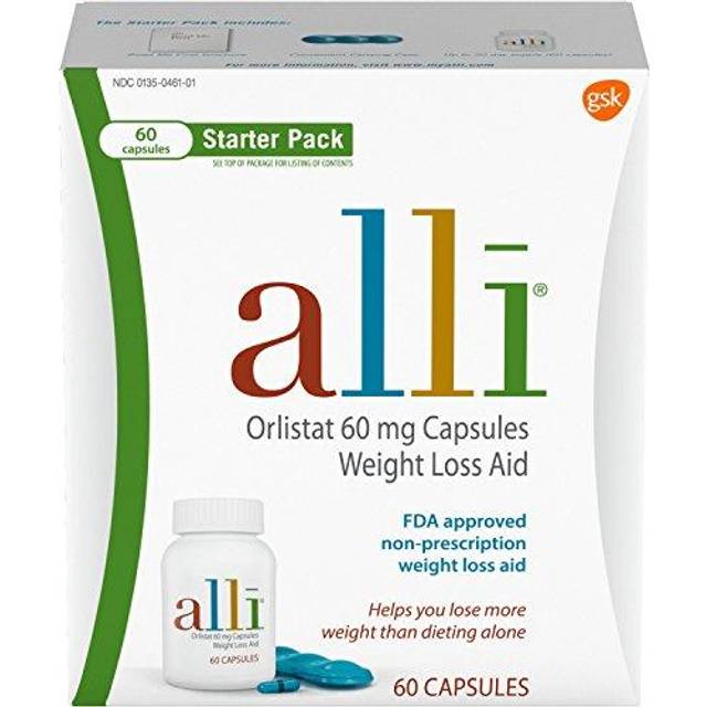 Alli  Orlistat  Weight Loss Aid  Starter Pack  60 mg  60 Capsules