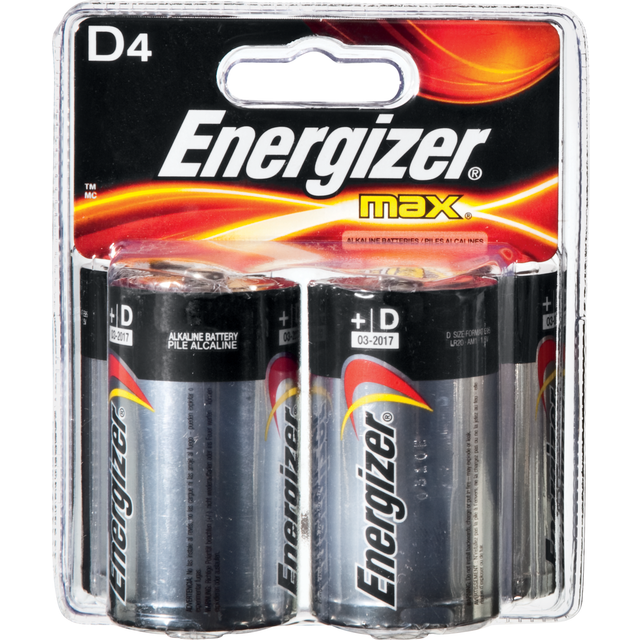 MAX Alkaline Batteries, D, 4-Pk. -E95BP-4