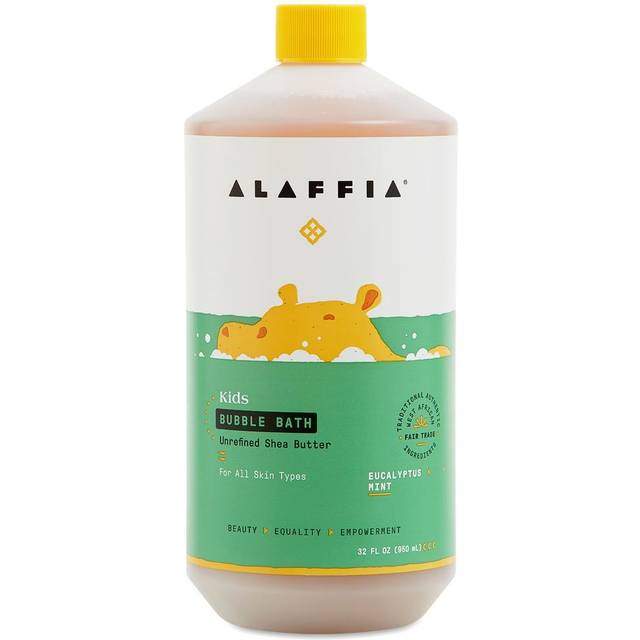 Alaffia Kids Bubble Bath Eucalyptus Mint 32 fl oz