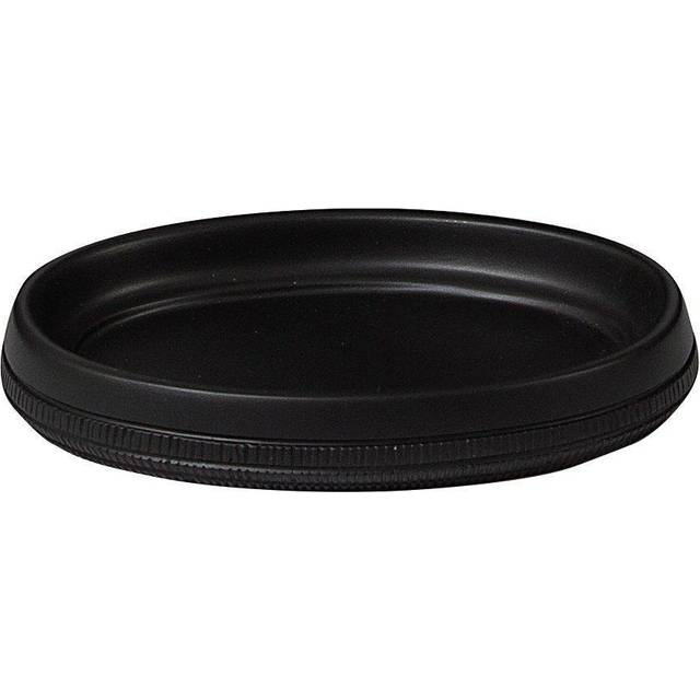 Showerdrape Strata Black Resin Soap Dish, Black