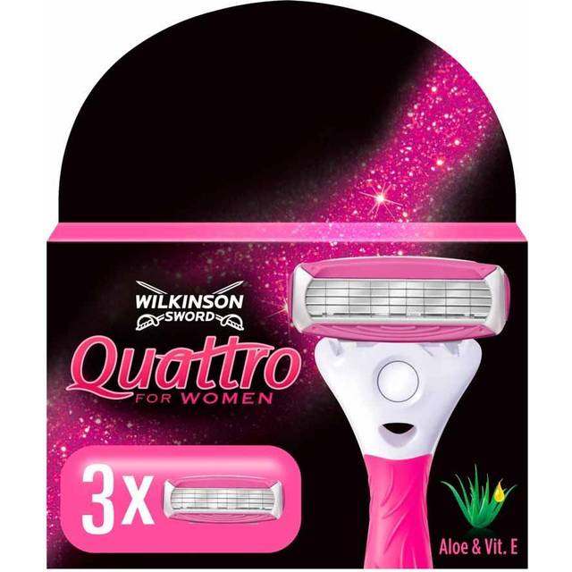 Wilkinson Sword Quattro for Women rakblad för kvinnor rakapparater, 3 stycken