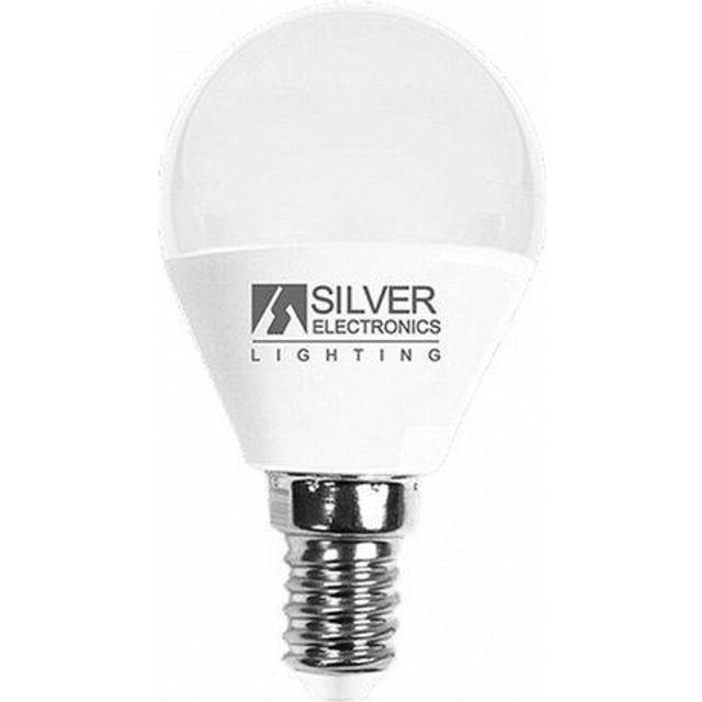Spherical LED Light Bulb Silver Electronics E14 7W Warm light