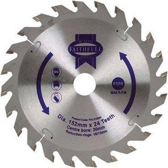 Faithfull FAIZ15224 TCT Circular Saw Blade 152 x 20mm x 24T POS