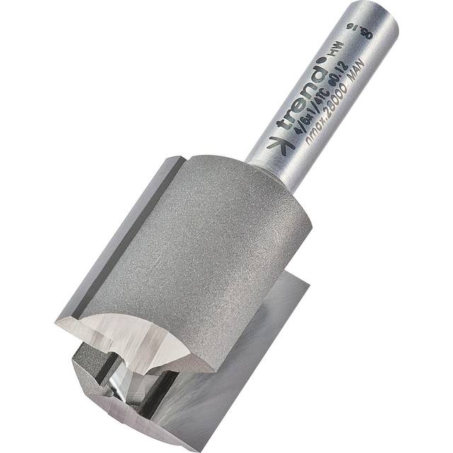 Tct 1/4'' 2 Flute Plunge Router Cutter 20mm Chipboard Ply Hardwood Plastic - Trend