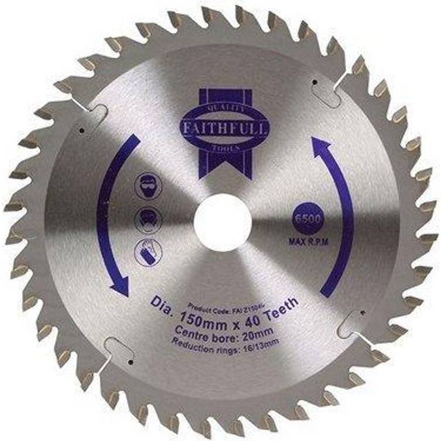 Faithfull General Purpose TCT Circular Saw Blade 150mm 40T 20mm
