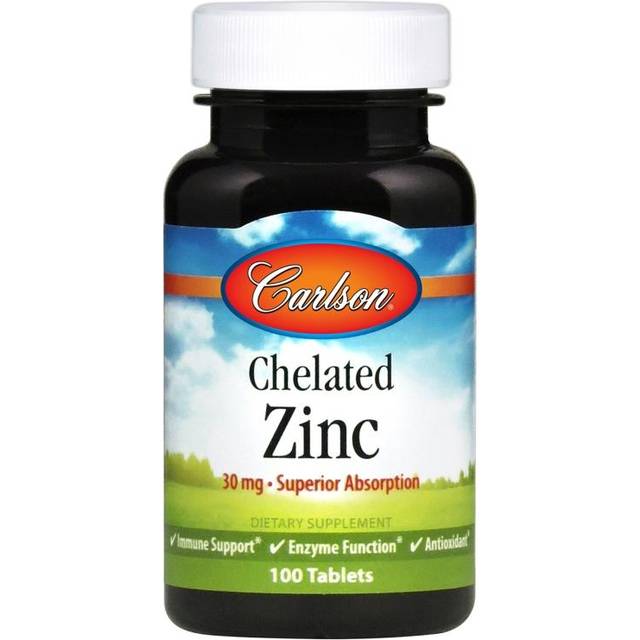 Carlson  Chelated Zinc  30 mg  100 Tablets