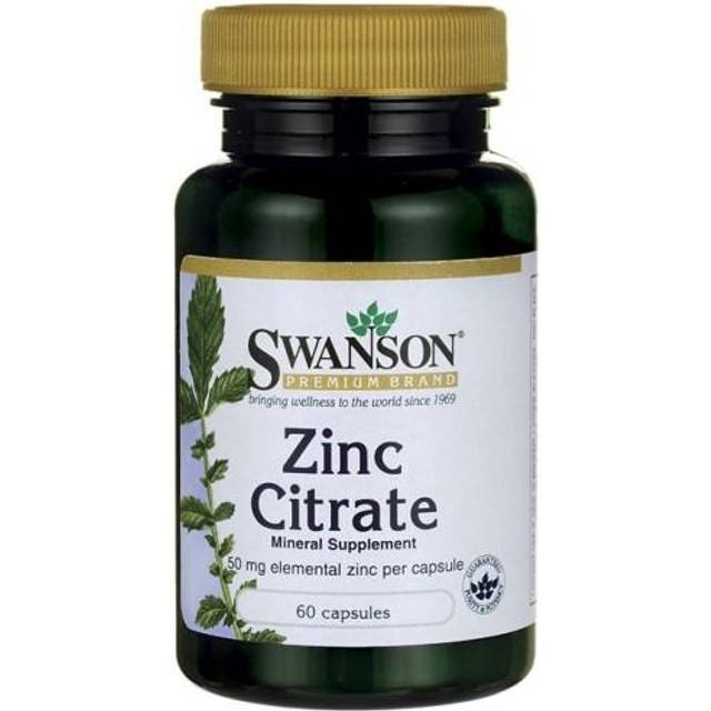 Swanson  Zinc Citrate  30 mg   60 Capsules