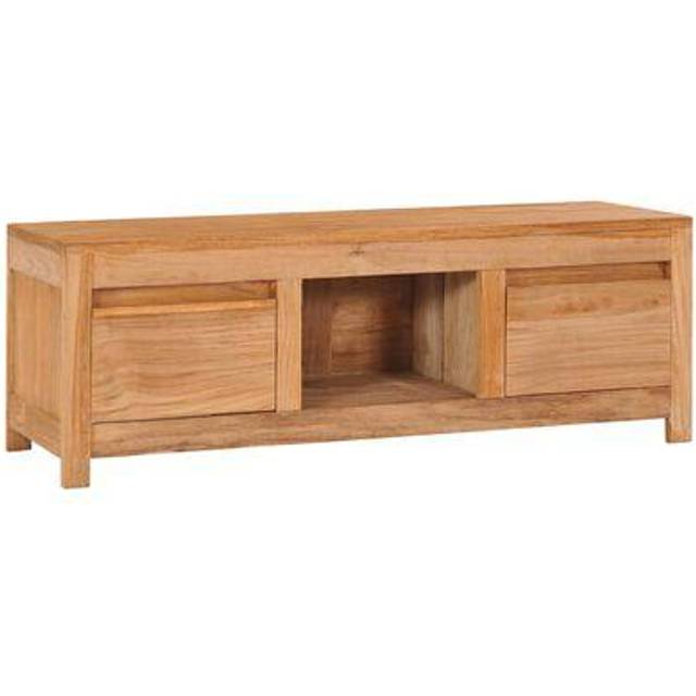 vidaXL TV Cabinet 100x30x35 cm Solid Teak Wood - Brown