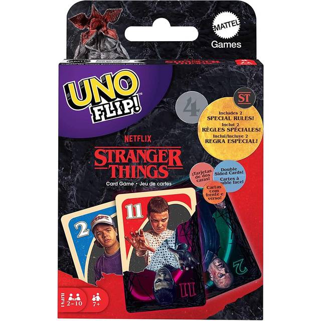 Mattel Games UNO Flip! Stranger Things Card Game for Adults & Teens wi