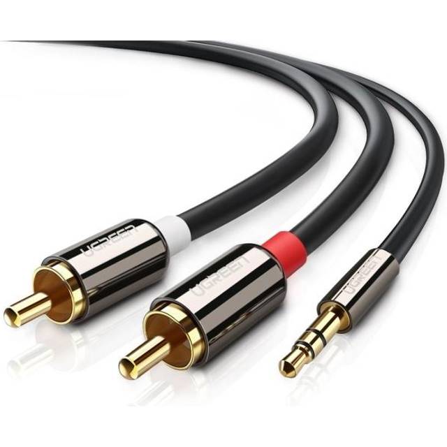 UGREEN RCA Audio Cable, 3.5mm Stereo Jack to 2 RCA Phono Y Audio Splitter Cable 2m for DJ Controller, Surround Sound,Dolby Digital, DTS,Speaker...