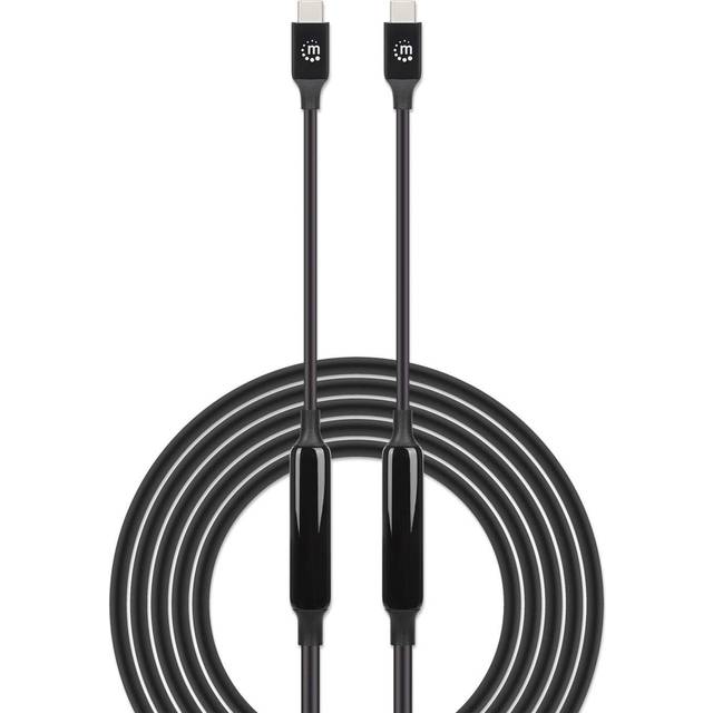 Manhattan USB-C to USB-C Cable 3m Active Male to Male Black 10 Gbps (USB 3.2 Gen2 aka USB 3.1) 3A (fast charging) SuperSpeed+ USB Lifetime Warranty 3 m USB C USB C USB 3.2 Gen 2 (3.1 Gen 2) Black