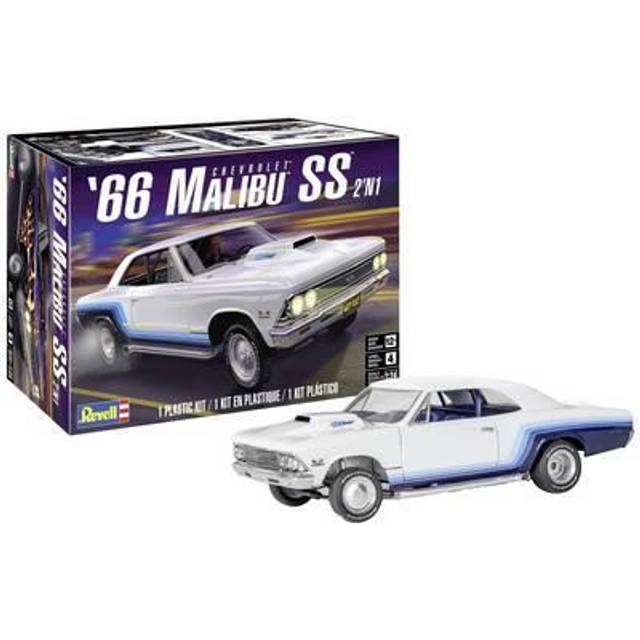 Level 4 Model Kit 1966 Chevrolet Malibu SS 2-in-1 Kit 1/24 Scale Model by Revell