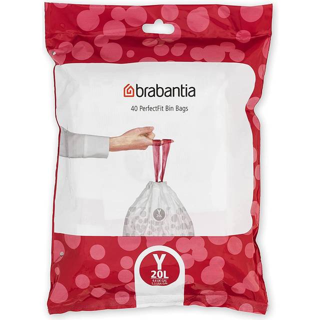 Brabantia Brabantia PerfectFit avfallspåse 40st 20 liter - Vit