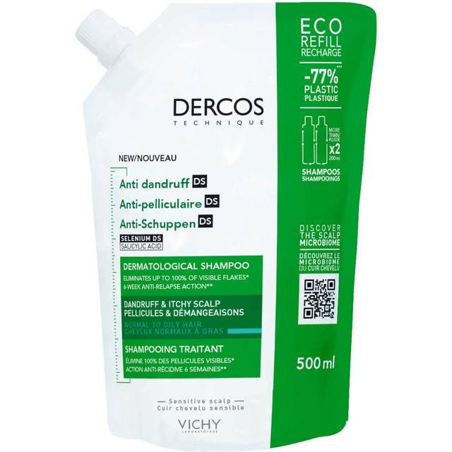Dercos Anti-dandruff Shampoo Normal To Oily Hair Ecorefill 500ml