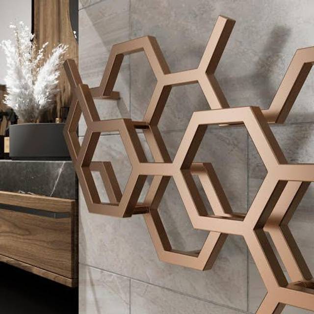 Terma Radiator, Hex 502X1126, Bright Copper, Brown