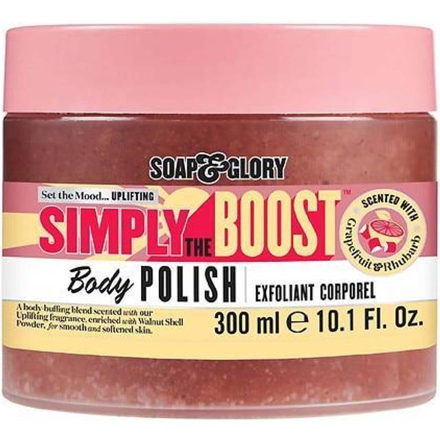 Soap & Glory Simply The Boost Exfoliating Body Scrub - Smoothing & Buffing Body Scrub - Body Polish with Vitamin B5  Vitamin C  & Vitamin E (300ml)