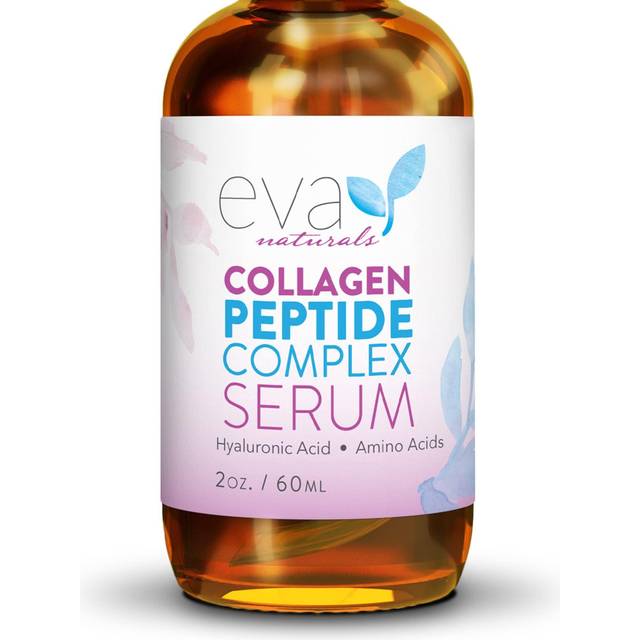 Peptide Complex Serum by Eva Naturals (2 oz) - Best Anti-Aging Face Serum Reduces Wrinkles and Boosts Collagen - Heals and Repairs Skin while Improvin