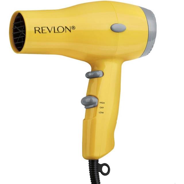 REVLON Compact Hair Dryer  1875W Lightweight Design Perfect for Travel Yellow