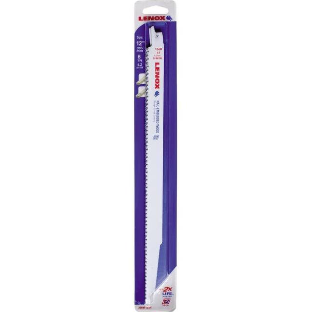 Lenox 6TPI Nail Embedded Wood Cutting Reciprocating Sabre Saw Blades 305mm Pack of 5