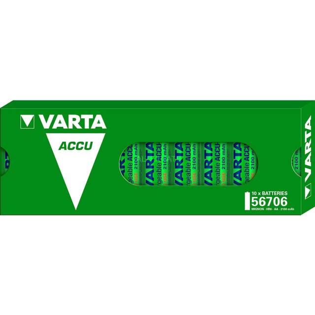 Varta Rechargeable Batteries AA 2100mAh (Pack of 10) 56706101111