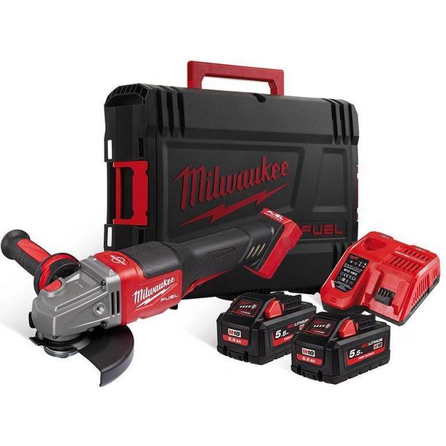 Milwaukee M18FHSAG125XPDB-552X High Performance 125mm Angle Grinder Kit