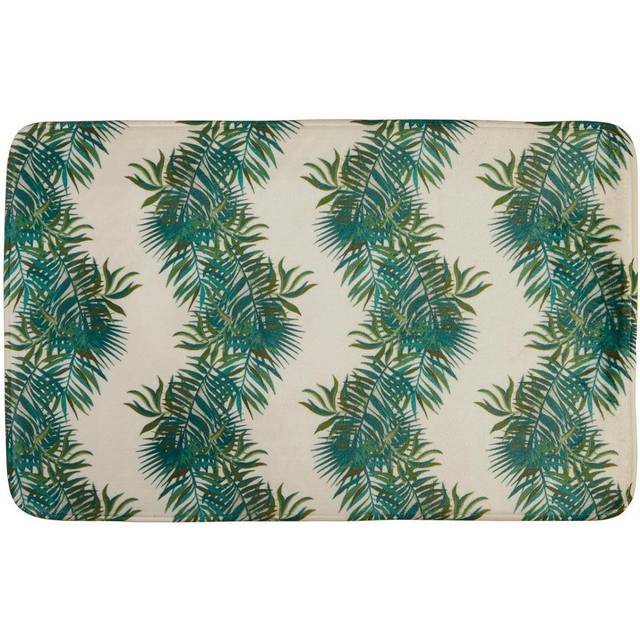 Premier Housewares Soak Bath Mat Winter Palm Leaf - Green, Green