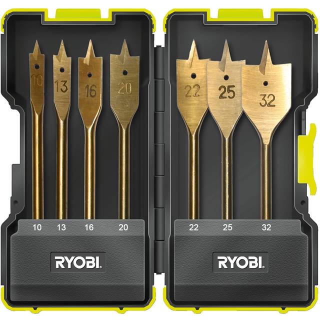 Ryobi RAK07SB Spade Bit Set, 7 Piece