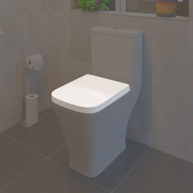 Ceramica Marseille Soft Close Square Toilet Seat - Top Fix White